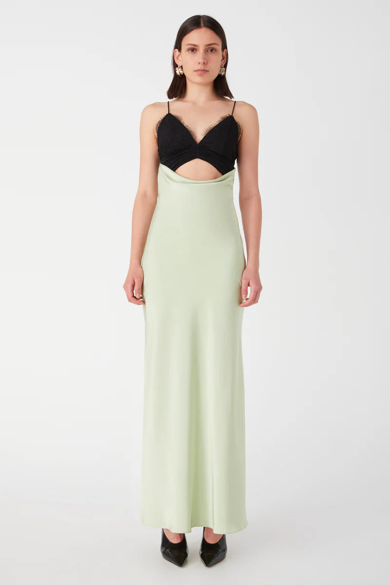 MAXXY SATIN MAXI DRESS