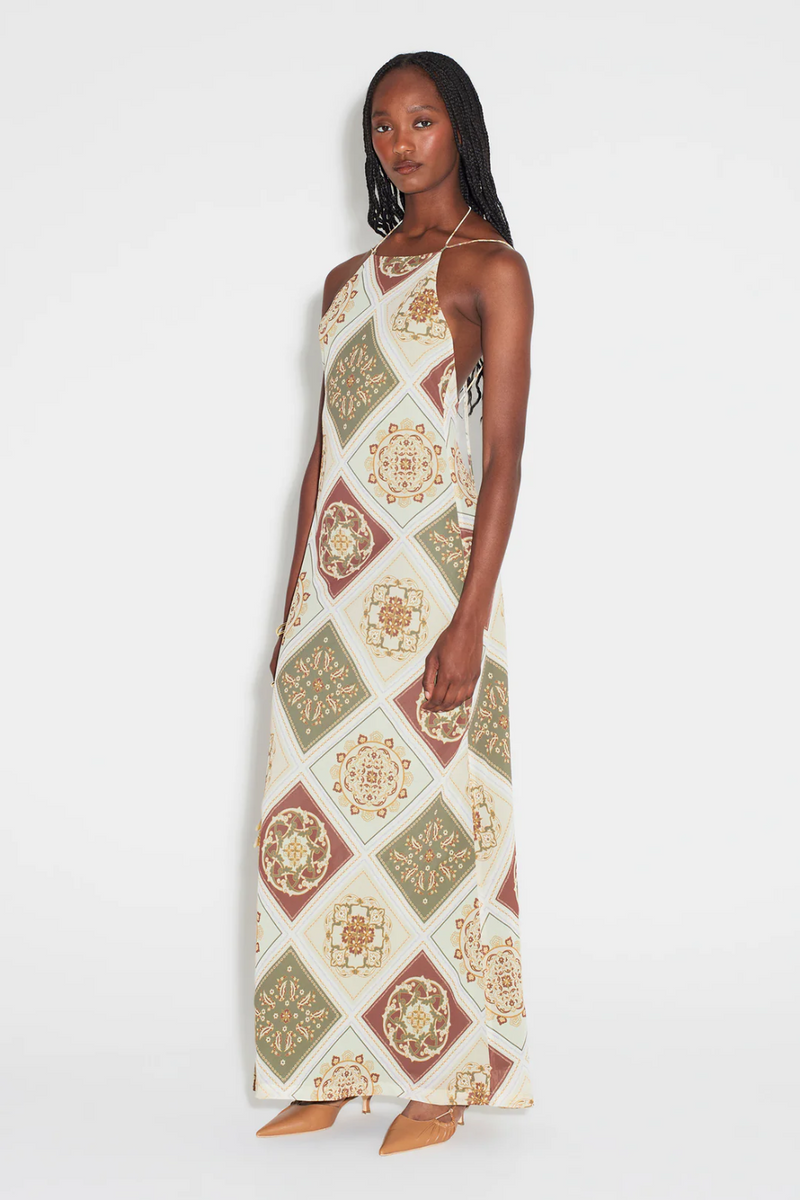 PAGEN SLIP DRESS EVERGREEN TILE