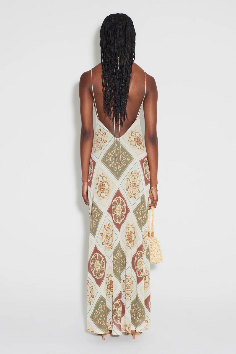 PAGEN SLIP DRESS EVERGREEN TILE