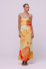 Abbie Strapless Maxi Dress Marigold