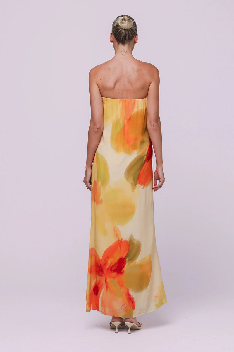 Abbie Strapless Maxi Dress Marigold