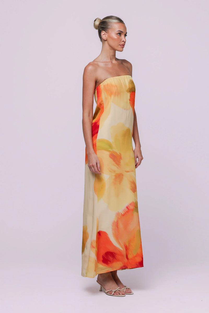 Abbie Strapless Maxi Dress Marigold