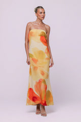 Abbie Strapless Maxi Dress Marigold