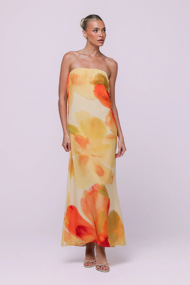 Abbie Strapless Maxi Dress Marigold