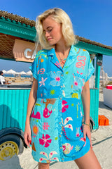 Blue Marlin Shirt Dress