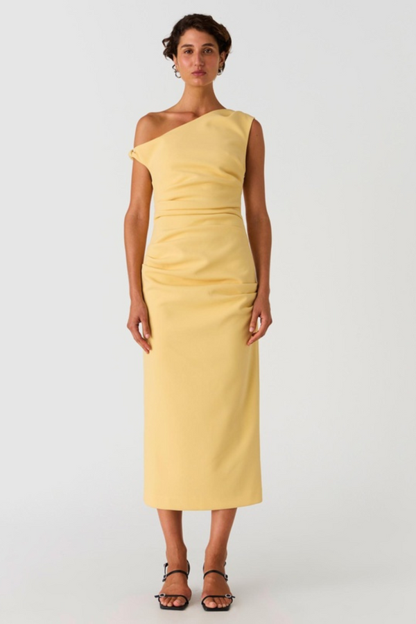 Alaska Bonded Crepe Midi Dress