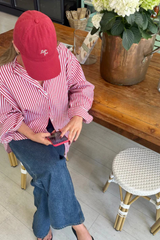 Embroidered Cap - Red