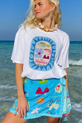 Marlin Fish Oversized T-Shirt | White