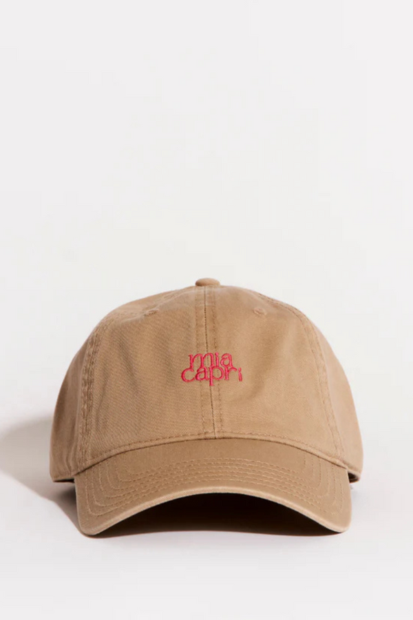 Embroidered Cap - Beige